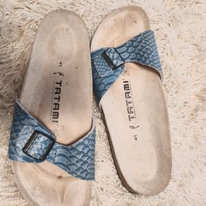 Birkenstock, Madrid style. Teal color women's size 10m